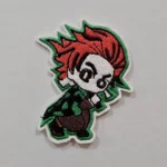 Embroidered Iron on Patch - Anime Swordsman Chibi