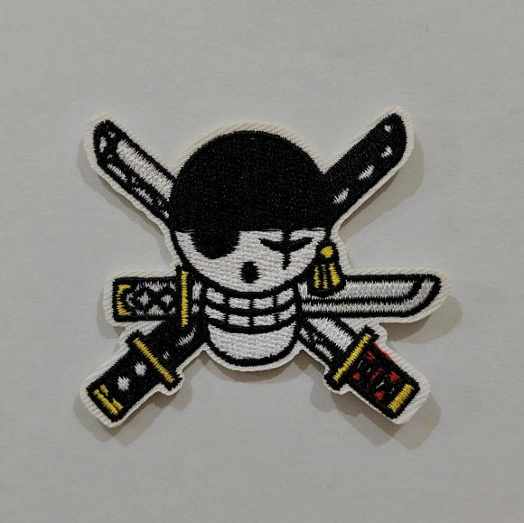 Embroidered Iron on Patch - Anime Jolly Roger