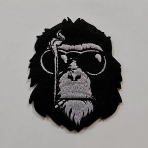 Embroidered Iron on Patch - Smoking Ape