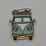 Embroidered Iron on Patch - Retro Camper Van
