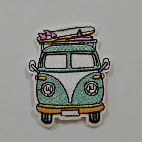 Embroidered Iron on Patch - Retro Camper Van