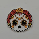 Embroidered Iron on Patch - Floral Sugar Skull