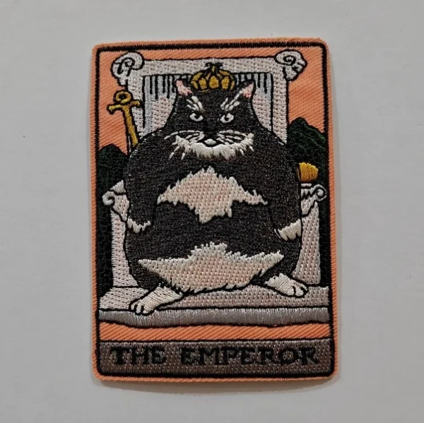 Embroidered Iron on Patch - Emperor Cat