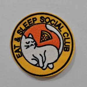 Embroidered Iron on Patch - Eat Sleep Social Club