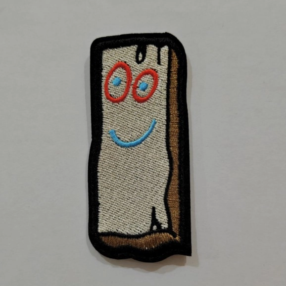 Embroidered Iron on Patch - Wooden Plank