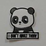 Embroidered Iron on Patch - Sad Panda