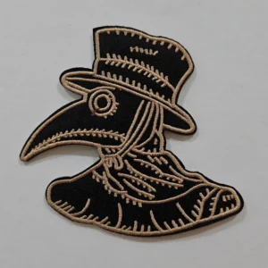 Embroidered Iron on Patch - Plague Doctor