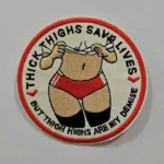 Embroidered Iron on Patch - Thick Thighs