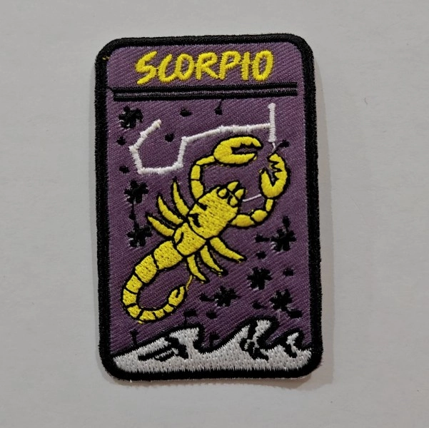 Embroidered Iron on Patch - Scorpio