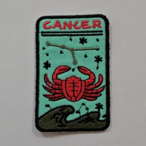 Embroidered Iron on Patch - Cancer