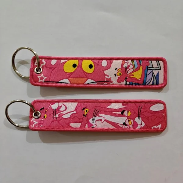 Embroidered Keychain - Retro Cartoon