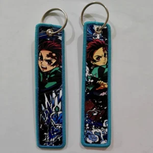 Embroidered Keychain - Anime Water Art