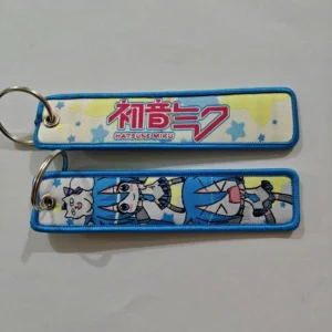 Embroidered Keychain - Singer Miku