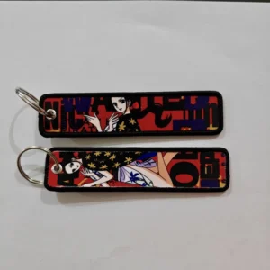 Embroidered Keychain - Anime Geisha