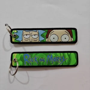 Embroidered Keychain - Sci-fi Time Travellers