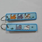 Embroidered Keychain - Cat Gang