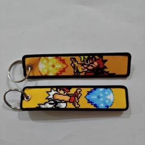 Embroidered Keychain - Retro Arcade Design