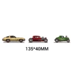 3D/Lenticular Motion Sticker - Vintage Cars