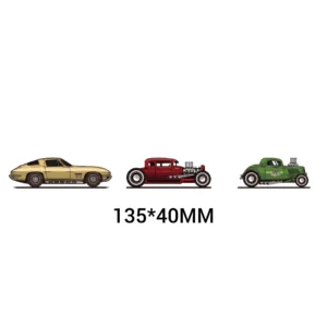 3D/Lenticular Motion Sticker - Vintage Cars